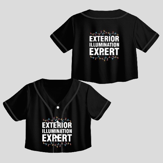 Exterior Illumination Expert Christmas Light Crop Top Baseball Jerseys