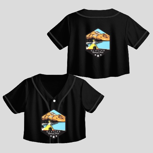 Glacier national park Crop Top Baseball Jerseys