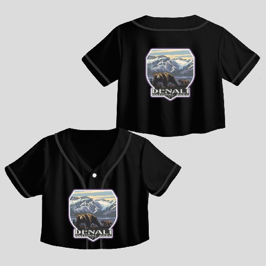 Denali national park Crop Top Baseball Jerseys