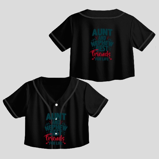 Aunt And Nephew Best Friends Crop Top Baseball Jerseys