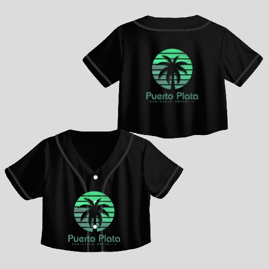Puerto Plata Dominican Republic Crop Top Baseball Jerseys