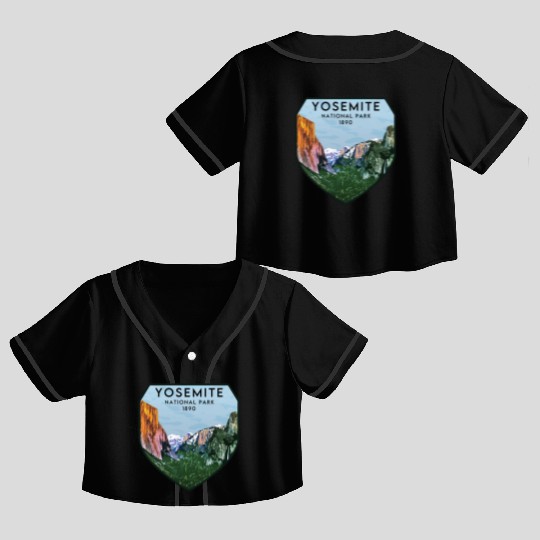 yosemite national park Crop Top Baseball Jerseys
