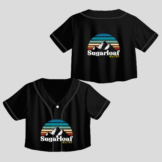 Sugarloaf Maine Usa i Resort 1980S Crop Top Baseball Jerseys