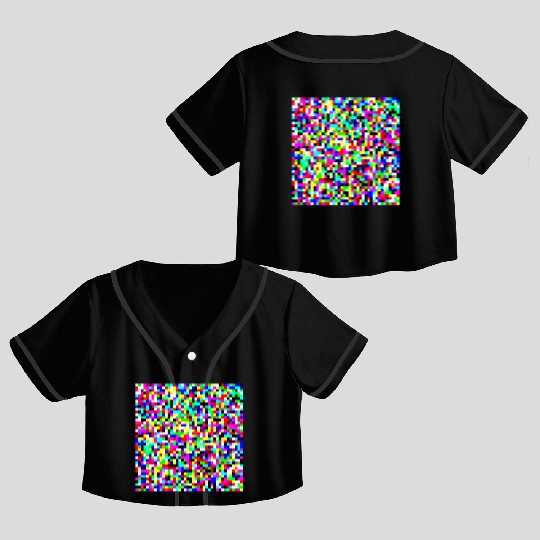 Adversarial Anti-Facial Recognition Camouflage Crop Top Baseball Jerseys