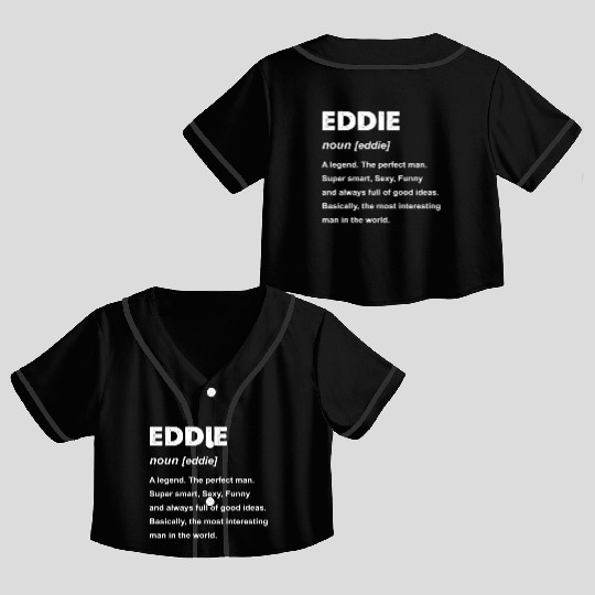 Eddie Name Crop Top Baseball Jerseys