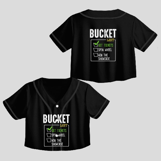 Bucket List Get Tickets Win Game Show Lucky Crop Top Baseball Jerseys