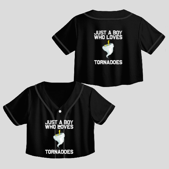 Tornado For Hurricane Weather Chaser Crop Top Baseball Jerseys
