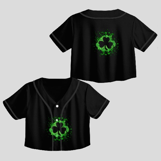 2-Sided Erin Go Bragh Shamrock Celtic Knot And Crop Top Baseball Jerseys
