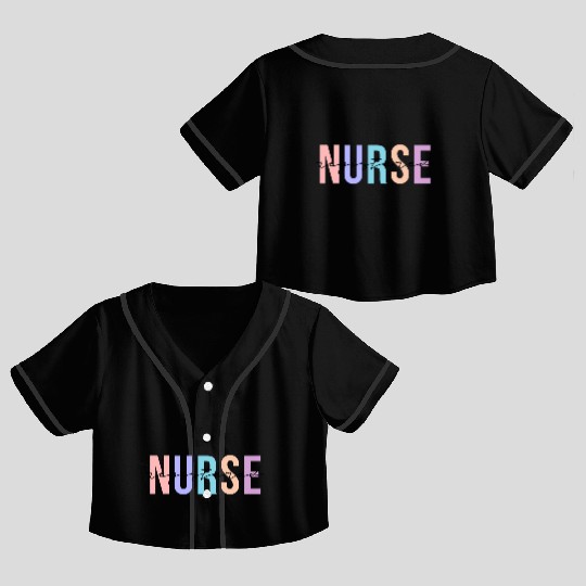 Registered Nurse Rn Emergency Room Nurse Crop Top Baseball Jerseys