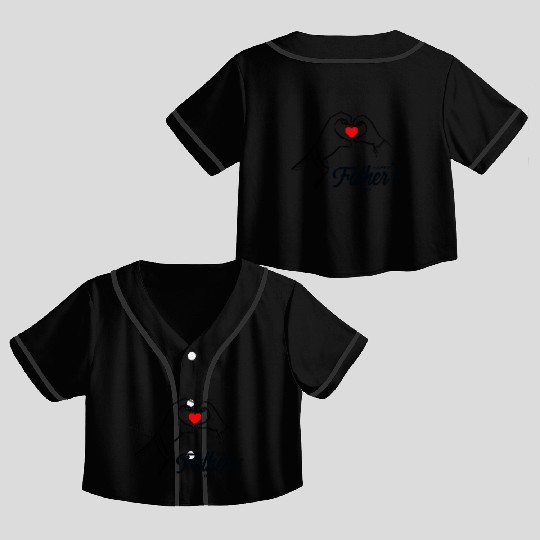 Happy Father's Day Crop Top Baseball Jerseys