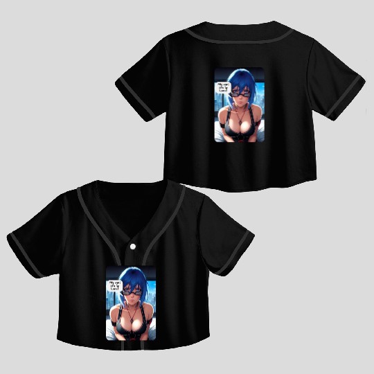 Cyberpunk Waifu Influencer Design 10 Crop Top Baseball Jerseys