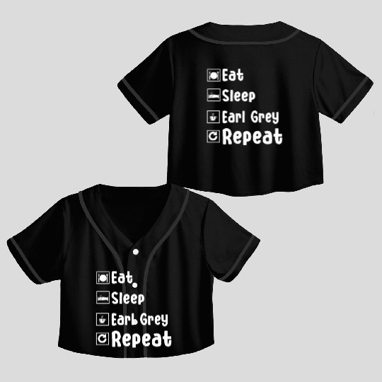 Funny Earl Grey Lover Outfit Crop Top Baseball Jerseys