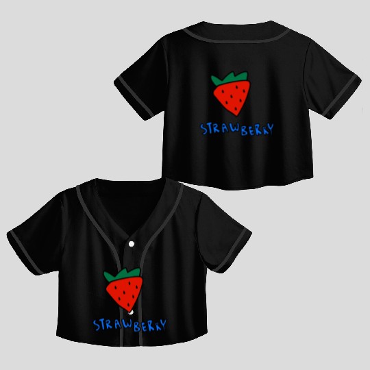 strawberry Crop Top Baseball Jerseys