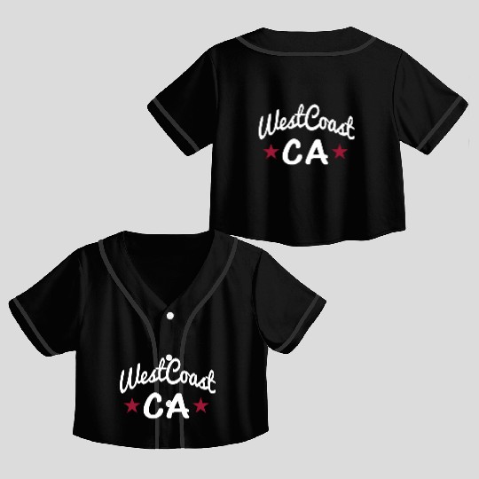 California West Coast Crop Top Baseball Jerseys