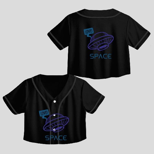 Love Space Crop Top Baseball Jerseys