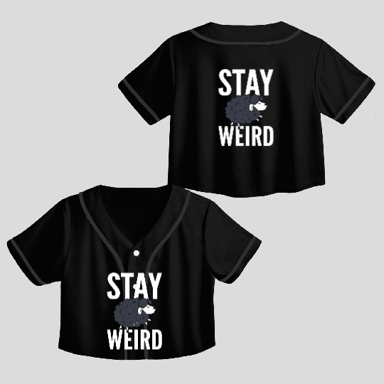 Stay Weird Herdsman Crop Top Baseball Jerseys