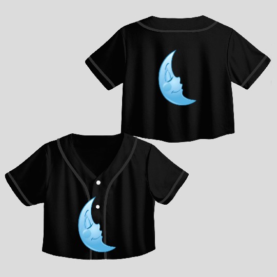 Sleeping Moon Crop Top Baseball Jerseys