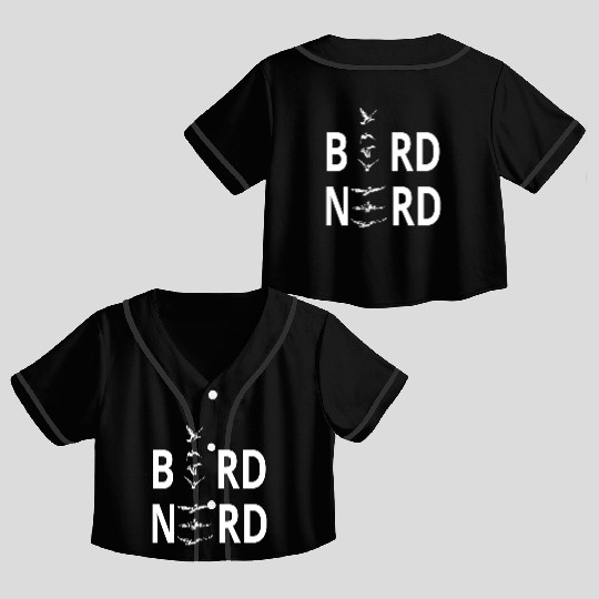 Bird Nerd For Birders Crop Top Baseball Jerseys