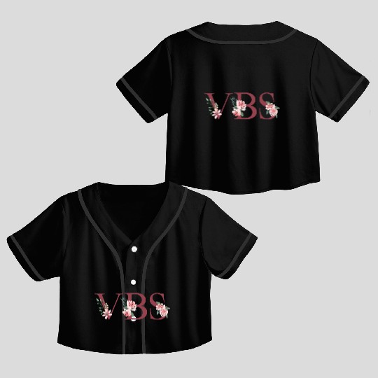 VBS Crew Teacher Student Summer Camp Vacation Crop Top Baseball Jerseys