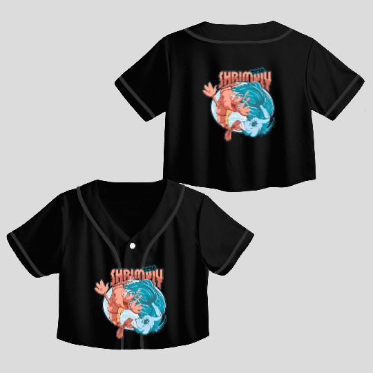 shrimp and catfish Crop Top Baseball Jerseys