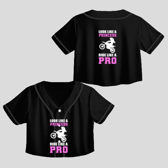 Ride Like Pro Quad Driver Or ATV Lover Gift Crop Top Baseball Jerseys