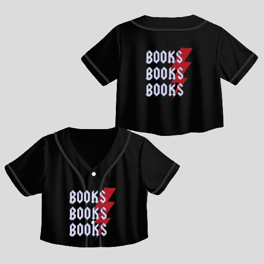 Reading Teacher Cool Books Thunderbolt Men Women Crop Top Baseball Jerseys
