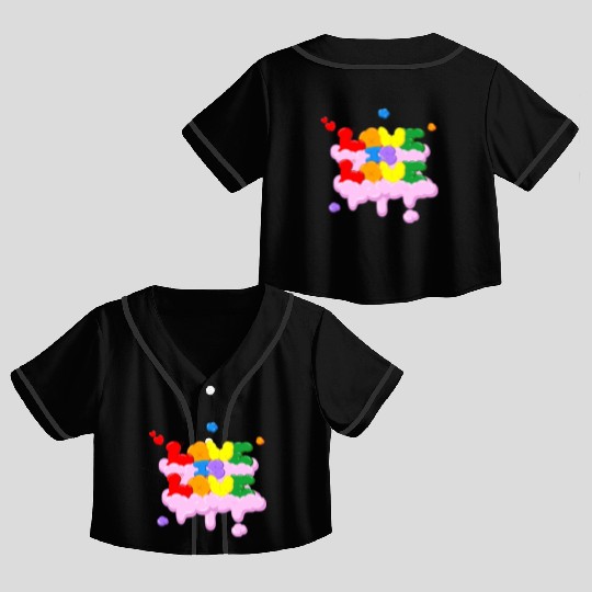 Love is love Crop Top Baseball Jerseys