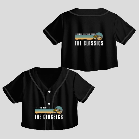 Classic Car Muscle Car Mechatronics Engineer Motor Crop Top Baseball Jerseys