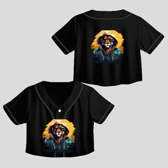 Mountain Lion Street Style | Mountain Lion Lovers Crop Top Baseball Jerseys