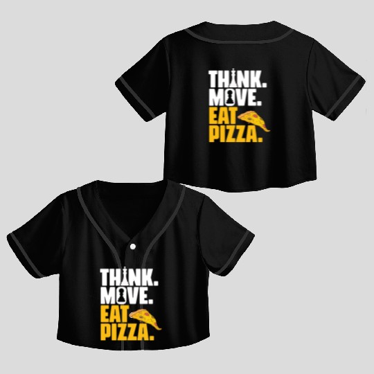 Funny Board Game Grandmaster For A Pizza Lover Crop Top Baseball Jerseys