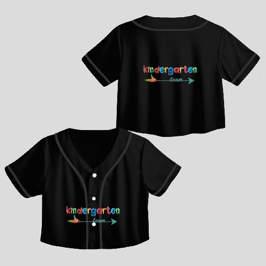 Kindergarten Teacher Team Crop Top Baseball Jerseys