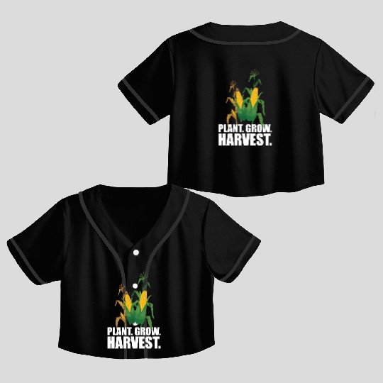 Corn Farmer Plant Grow Harvest Crop Top Baseball Jerseys