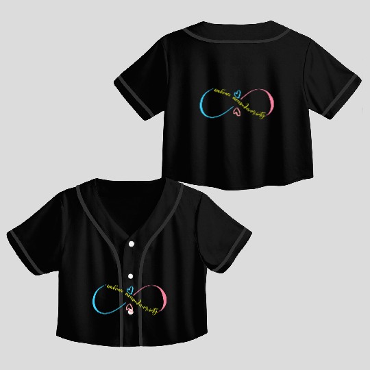 Embrace Neurodiversity Crop Top Baseball Jerseys