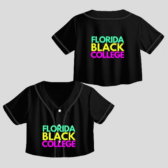 Sky-Marie Black College (Daughters Edition) Crop Top Baseball Jerseys