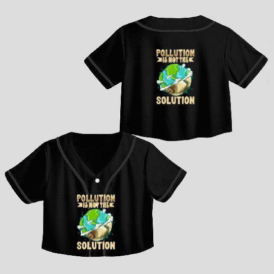 Climate Change Environmental Earth Day Planet Crop Top Baseball Jerseys