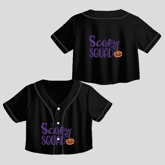 Scary Squad Crop Top Baseball Jerseys