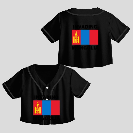 Invading Mongolia Crop Top Baseball Jerseys