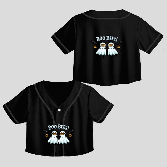 Halloween - Boo Bees Crop Top Baseball Jerseys