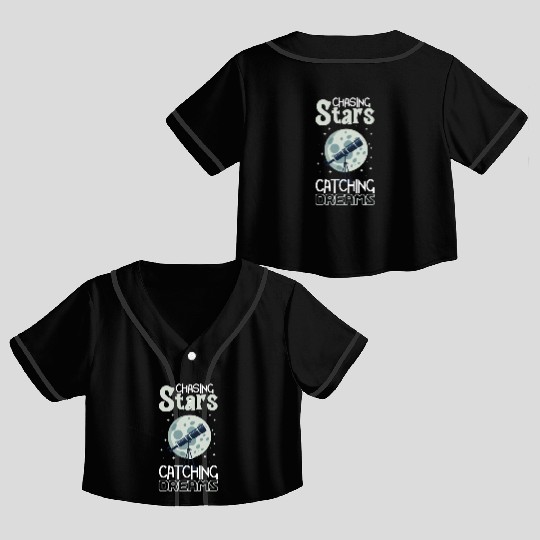 Astrophotography Astronomy Space Camera Star Watch Crop Top Baseball Jerseys