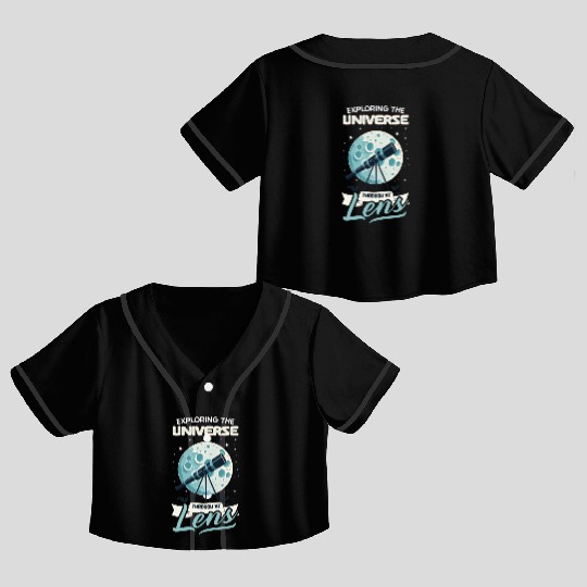 Astrophotography Astronomy Space Camera Star Watch Crop Top Baseball Jerseys