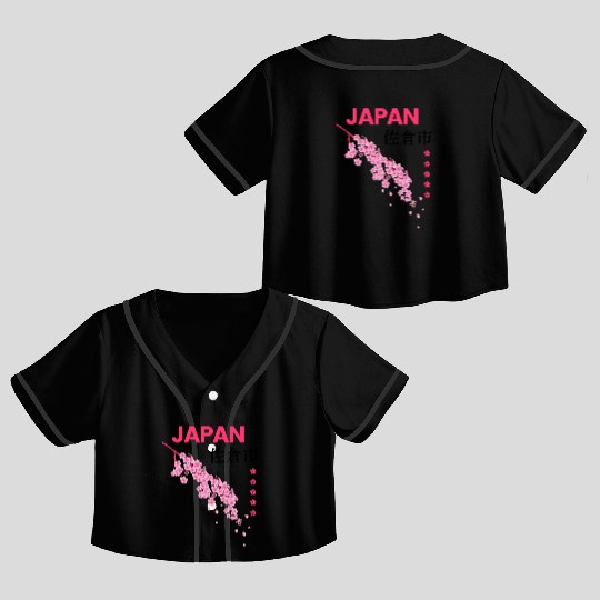 Japan sakura Crop Top Baseball Jerseys