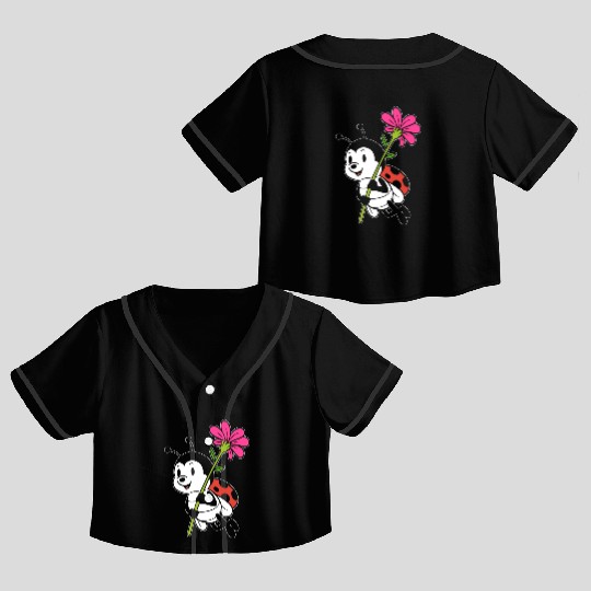 Cute Ladybug Nature Lover Gift Crop Top Baseball Jerseys