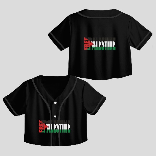 free palestine Crop Top Baseball Jerseys