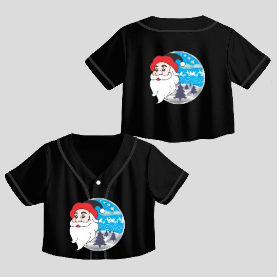 Santa claus logo Crop Top Baseball Jerseys