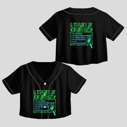 Programmer Funny Gift for Software Developers Crop Top Baseball Jerseys