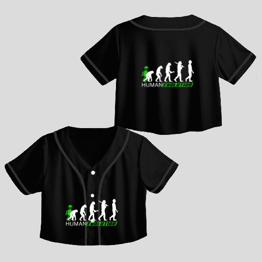 Alien, Aliens, UFO, UAP, Space Unknown Flight Crop Top Baseball Jerseys