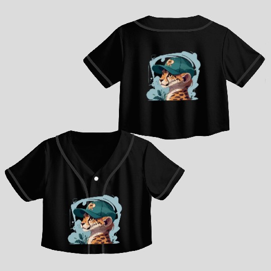 Cool Cheetah Crop Top Baseball Jerseys