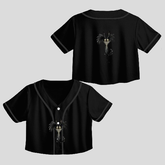 Whimsical cartoon character Crop Top Baseball Jerseys