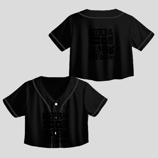 Rock & Roll Music Lover's Delight Crop Top Baseball Jerseys