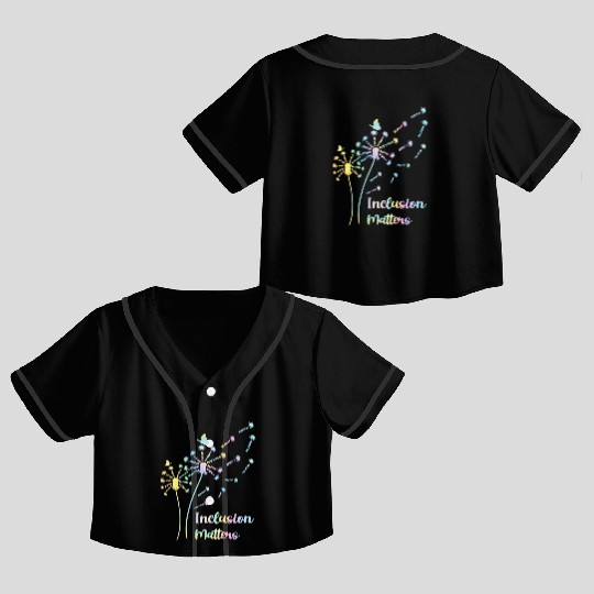 Inclusion Matters Special Education Sped Teacher Crop Top Baseball Jerseys